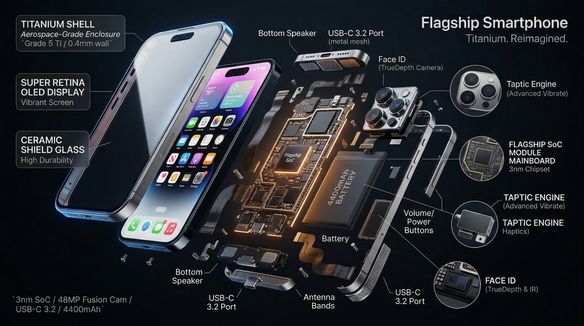 Hyperrealistic 3D radial exploded view of [PRODUCT] [NUMBER] components bursting outward from a 