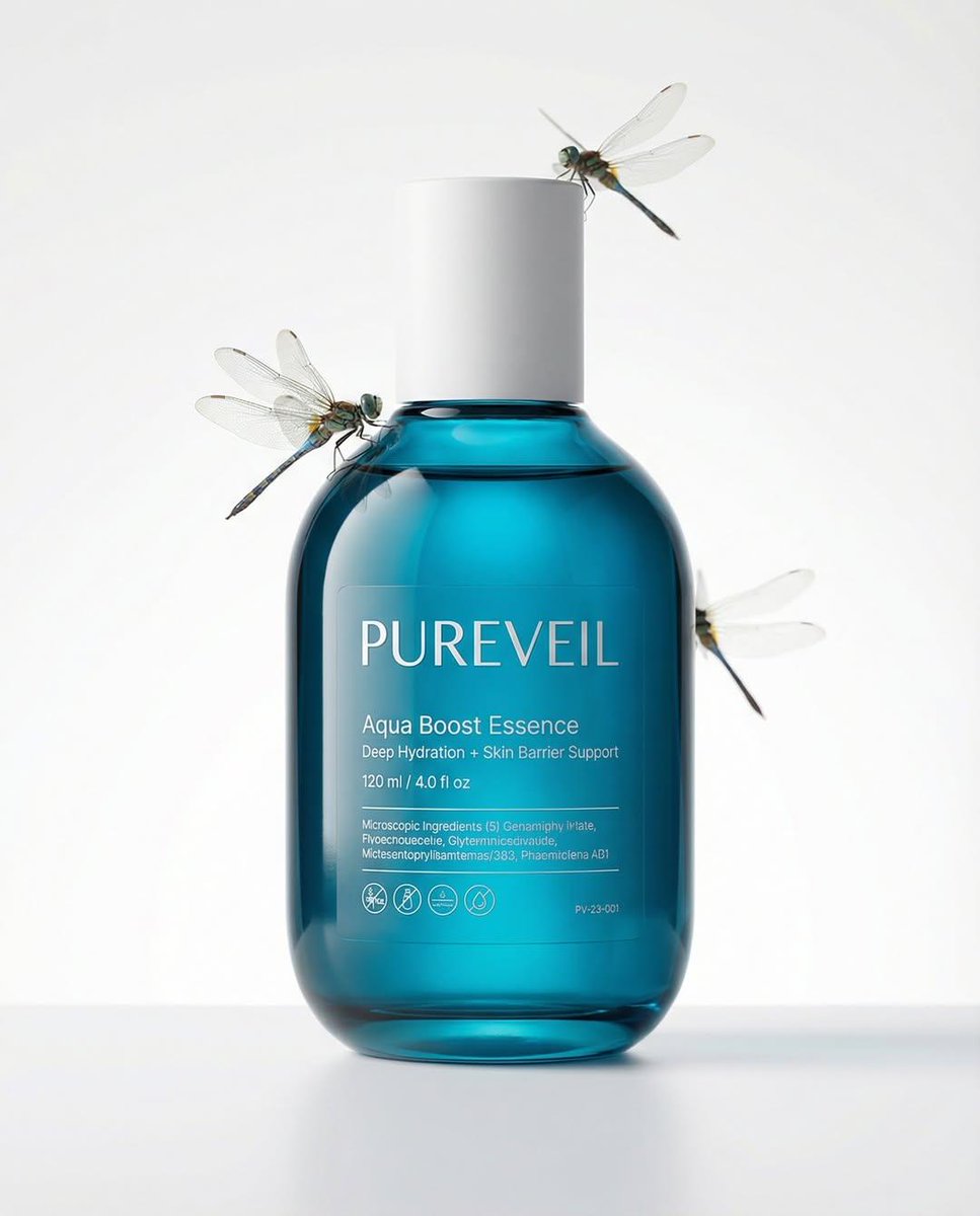 A professional skincare shot of a [product container] with [cap/lid], labeled [brand, product, d